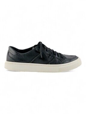 UGG Men's South Bay Black Pebbled Leather Lace Up Sneakers 8